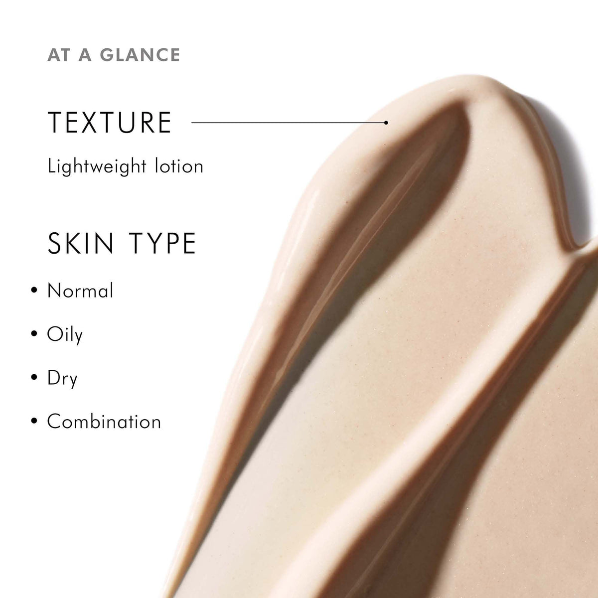 SkinCeuticals Daily Brightening UV Defense SPF 30 lightweight lotion texture swatch and skin types