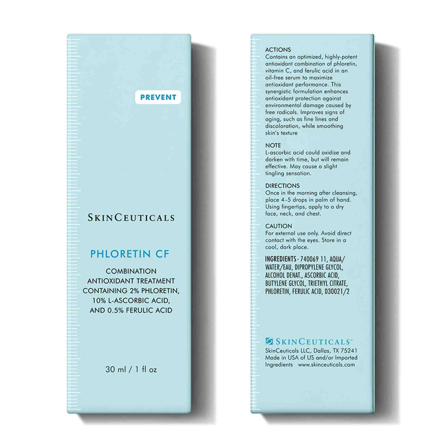 SkinCeuticals Phloretin CF 30ml outer carton packaging