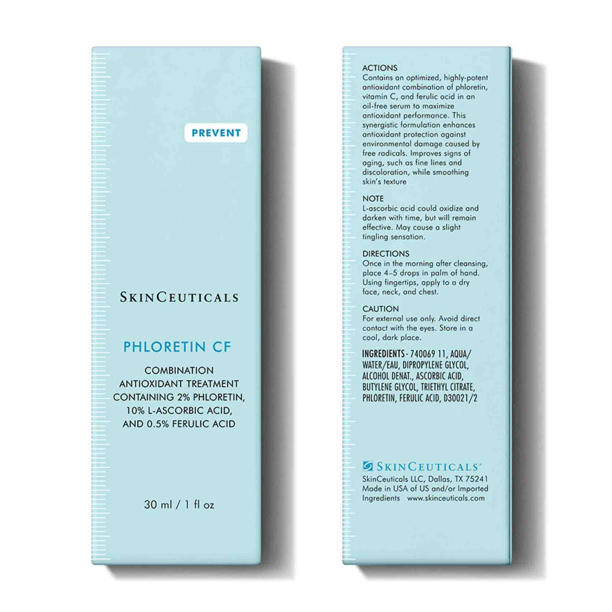 SkinCeuticals Phloretin CF 30ml outer carton packaging