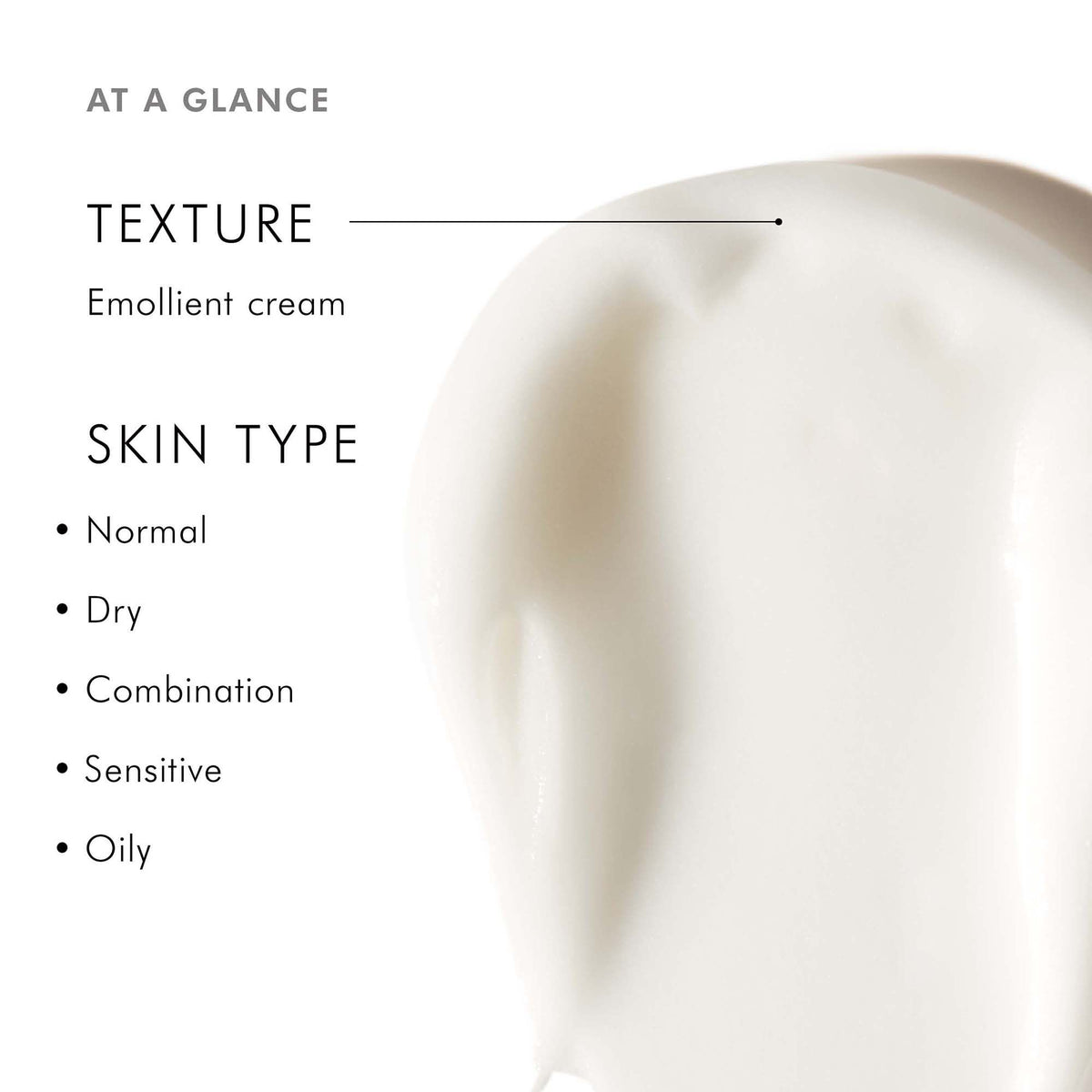 SkinCeuticals Triple Lipid Restore 2:4:2 emollient cream texture swatch and recommended skin types