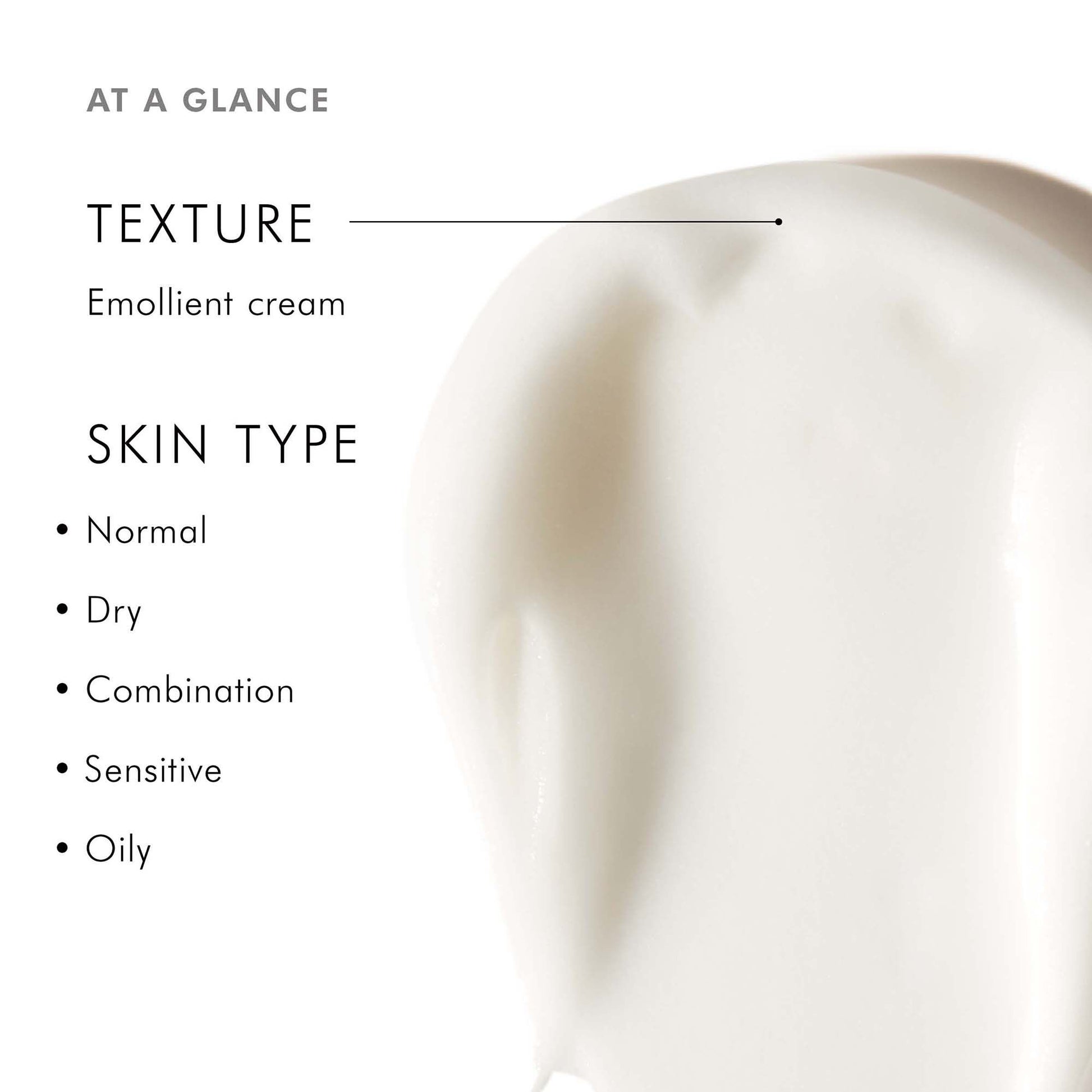 SkinCeuticals Triple Lipid Restore 2:4:2 emollient cream texture swatch and recommended skin types