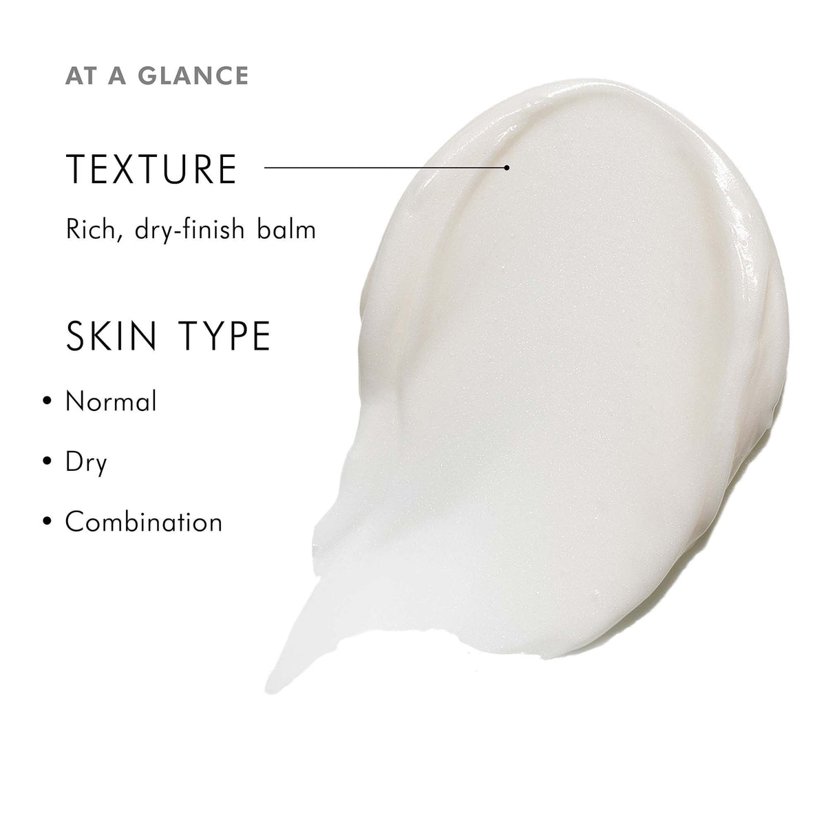SkinCeuticals A.G.E. Advanced Eye rich dry-finish balm texture swatch and recommended skin types