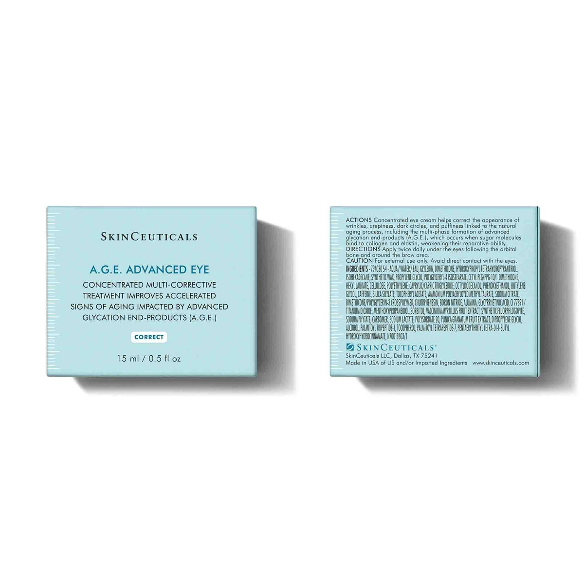 SkinCeuticals A.G.E. Advanced Eye outer carton packaging